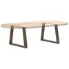 vidaXL P&eacute;s para mesa de centro em formato de V, 2 pe&ccedil;as, a&ccedil;o natural, 70x(42-43,3) cm, a&ccedil;o