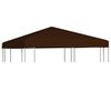 vidaXL Cobertura de gazebo 310 g/m&sup2; 3x3 m castanho