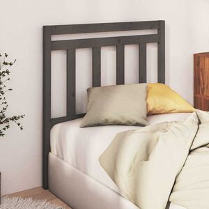 vidaXL Cabeceira de cama 81x4x100 cm pinho maci&ccedil;o cinzento