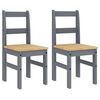 vidaXL Cadeiras de jantar 2 pcs Panama 40x46x90 cm pinho maci&ccedil;o cinza