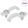 vidaXL Clipes de faixa LED 23,8 mm 2 unid. Transparente