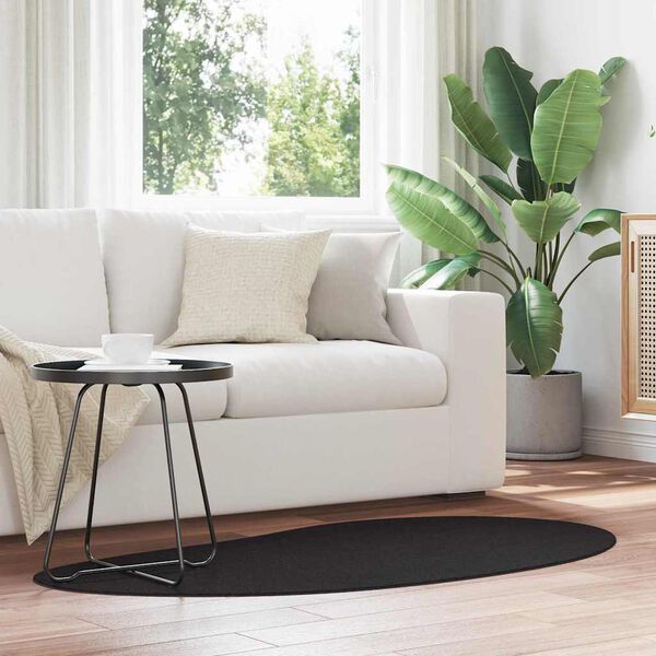 vidaXL Tapetes de &aacute;rea HUARTE Preto 80 x 150 cm Poli&eacute;ster