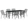 vidaXL Conjunto de Jantar para Jardim 7 pcs Antracite