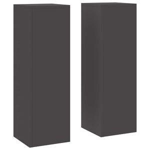 vidaXL Suporte para Plantas 2 unid. Preto 24 x 24 x 75 cm