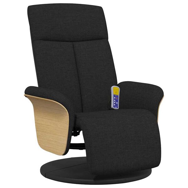 vidaXL Cadeira de Massagem Recliner Preto 79 x 87 x 104,5 cm tecido