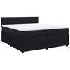 vidaXL Cama com molas/colch&atilde;o 180x200 cm veludo preto