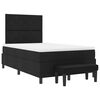 vidaXL Cama Box com colch&atilde;o com cabeceira Preto 120 x 190 cm tecido