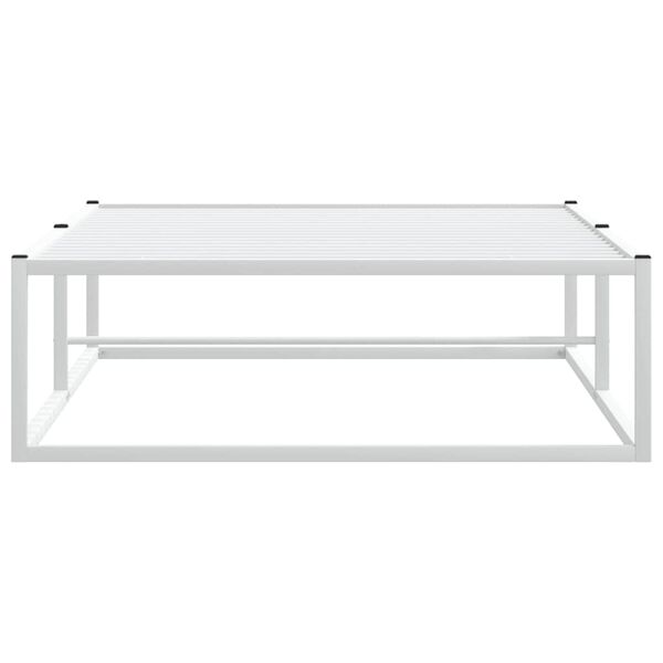 vidaXL Estrutura de cama sem colch&atilde;o branco 90x200 cm metal