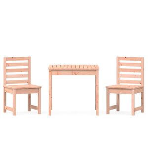 vidaXL 3 pcs conjunto de bistr&ocirc; para jardim madeira de douglas maci&ccedil;a
