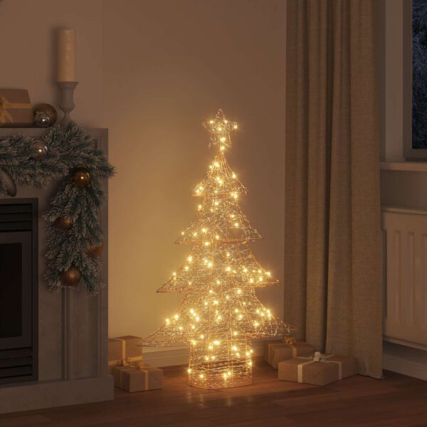 vidaXL &Aacute;rvore de Natal com 120 LEDs Branco quente 120,5 cm PET
