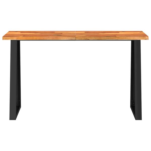 vidaXL Mesa de jantar c/ bordas vivas 140x40x80 cm ac&aacute;cia maci&ccedil;a