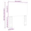 vidaXL Cabeceira com cabeceira Cinza Sonoma 75 cm Madeira processada