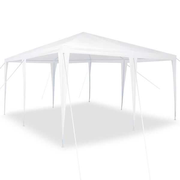 vidaXL Tenda de Festa Branco 400 x 400 x 266 cm Poliéster e Aço