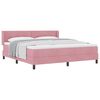 vidaXL Cama Box com cabeceira Manual Rosa 200 x 180 cm Veludo