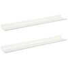 vidaXL Prateleira Flutuante 2 pcs Branco 60 x 8,5 x 2,5 cm A&ccedil;o
