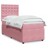 vidaXL Cama com molas/colch&atilde;o 90x200 cm veludo rosa