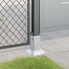 vidaXL Bases de poste quadradas 4 pcs prata 71x71 mm aço galvanizado
