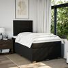 vidaXL Cama boxspring com colch&atilde;o 120x190 cm tecido preto