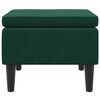 vidaXL Banco com pernas de madeira veludo verde-escuro