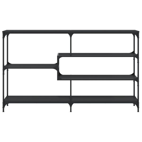 vidaXL Mesa consola 160x32x95 cm derivados de madeira preto