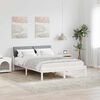 vidaXL Estrutura da cama Branco e cinza claro 135 x 190 cm