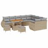 vidaXL Conjunto de Sof&aacute; de Jardim 12 unid. Bege vime PE