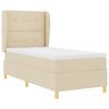 vidaXL Cama Box Springs com Colch&atilde;o Cinza Escuro 90x190 cm Creme