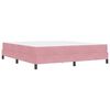 vidaXL Cama Box com colch&atilde;o Rosa 180 x 220 cm tecido