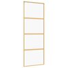 vidaXL Porta deslizante 76x205 cm vidro ESG/alum&iacute;nio dourado