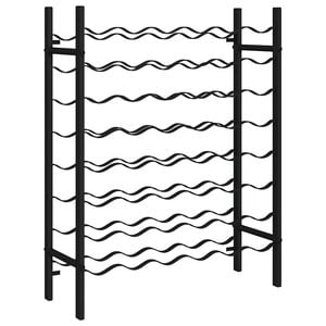 vidaXL Garrafeira para 48 garrafas metal preto