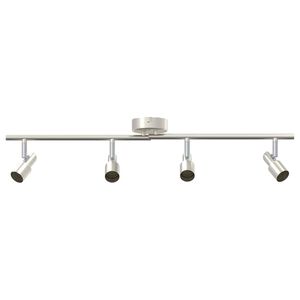 vidaXL Foco de teto com holofotes N&iacute;quel 70 x 9 x 12,5 cm A&ccedil;o