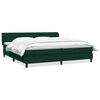 vidaXL Cama com molas/colch&otilde;es 180x220 cm veludo verde-escuro