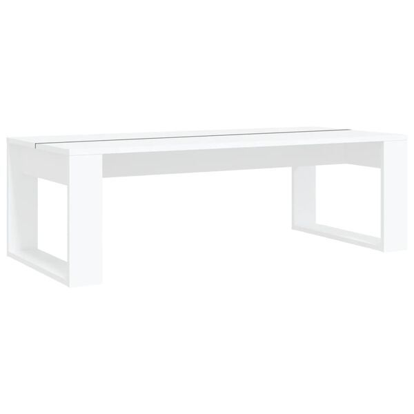 vidaXL Mesa de centro 110x50x35 cm derivados de madeira branco