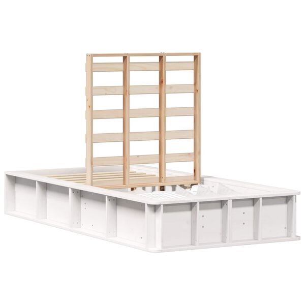 vidaXL Estrutura da Cama Branco 80 x 200 cm Madeira de Pinheiro S&oacute;lida
