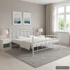 vidaXL Estrutura de cama 140x200 cm metal branco
