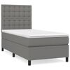 vidaXL Cama com molas/colch&atilde;o 80x200 cm tecido cinzento-escuro