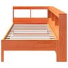 vidaXL Cama com estante sem colch&atilde;o 90x200cm pinho maci&ccedil;o castanho-mel