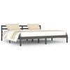 vidaXL Estrutura de cama 200x200 cm pinho maci&ccedil;o cinzento