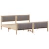 vidaXL Estrutura da cama com cabeceira Marrom e taupe 200 x 200 cm
