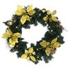 vidaXL Grinalda de Natal com luzes LED 60 cm PVC verde