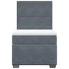vidaXL Cama com molas/colch&atilde;o 90x200 cm veludo cinza-escuro