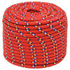 vidaXL Corda de barco 12 mm 100 m polipropileno vermelho