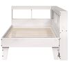 vidaXL Cama com estante sem colch&atilde;o 100x200 cm pinho maci&ccedil;o branco