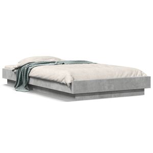 vidaXL Estrutura de cama 100x200 cm derivados de madeira cinza sonoma