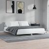 vidaXL Estrutura de cama 140x200 cm derivados madeira branco brilhante