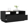 vidaXL Mesa de centro com luzes LED 90x49x40 cm preto