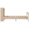 vidaXL Cama com estante sem colch&atilde;o 90x190 cm pinho maci&ccedil;o