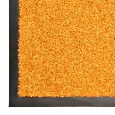 vidaXL Tapete de porta lavável 60x180 cm laranja