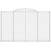 vidaXL Cestos gabi&atilde;o arqueados 3pcs 300x30x180/200cm ferro galvanizado