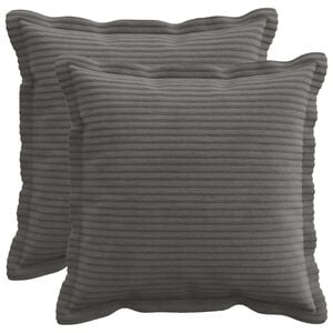 vidaXL Capa almofada 2 unid. HOUTEN Cinzento-Escuro 30 x 30 cm cord&atilde;o